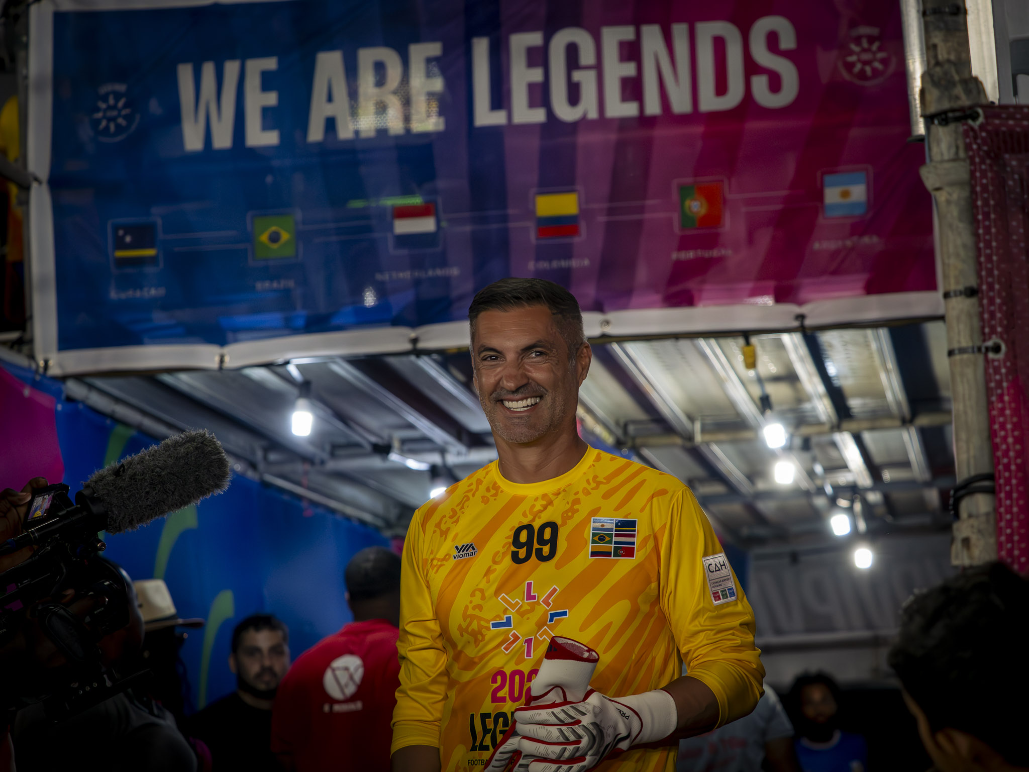 Vitor Bahai smiles as he takes the field. Photo by Mario Casamalhuapa